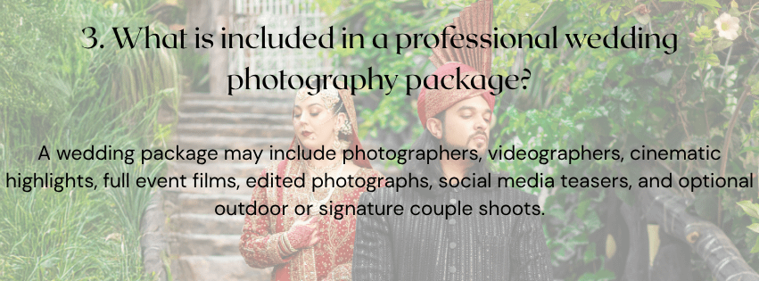 what service include in wedding photography package